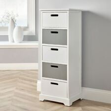 5 Drawer Chest Tallboy White
