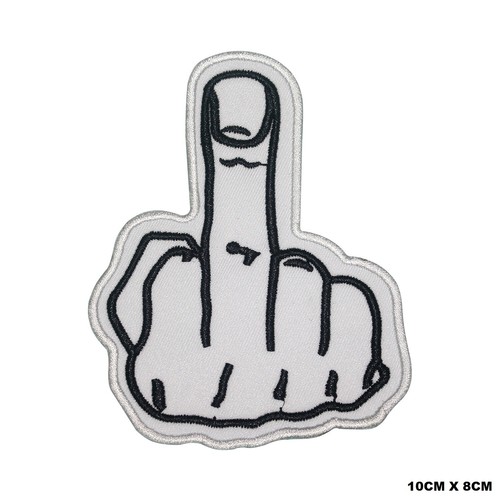 Middle finger bikers patch - middle,
