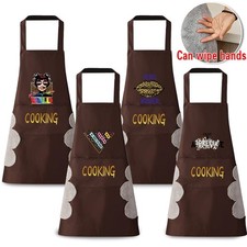 Leopard Chef Apron Kitchen Waterproof Pocket Cook Catering Unisex BBQ Apron
