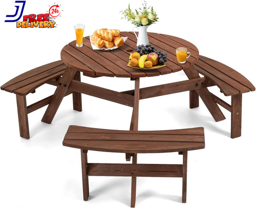 Person wood picnic table - person,
