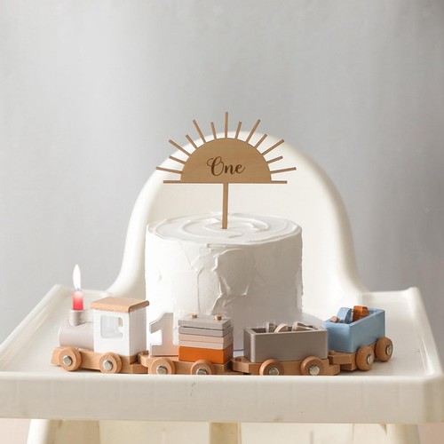 Wooden birthday train table - wooden,