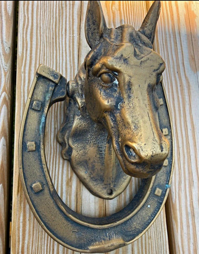 Vintage solid brass horse - vintage,