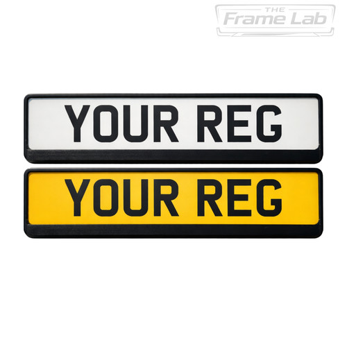 Black number plate - number,