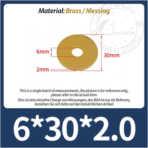 Flat washers form brass - brass, m2
