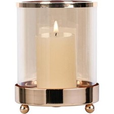 Hurricane Candle Holder Gold
