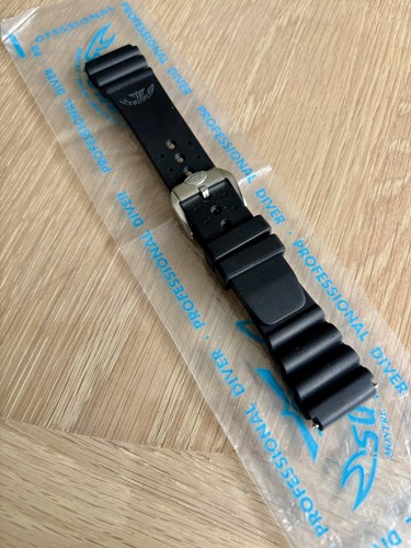 Squale 22mm black - rubber, dive