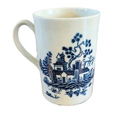 Antique c 1770 Worcester Large Mug Tankard Plantation Pattern