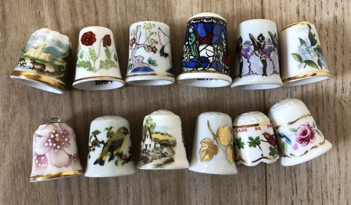 Job lot china thimbles 12 - of,
