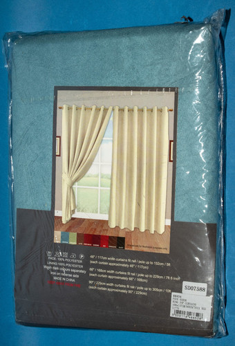 Faux suade ring top curtains - suade,