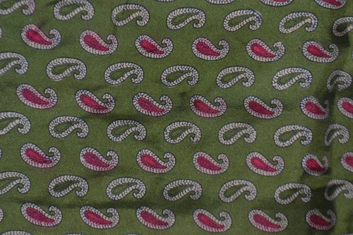 Green silk ascot - , /