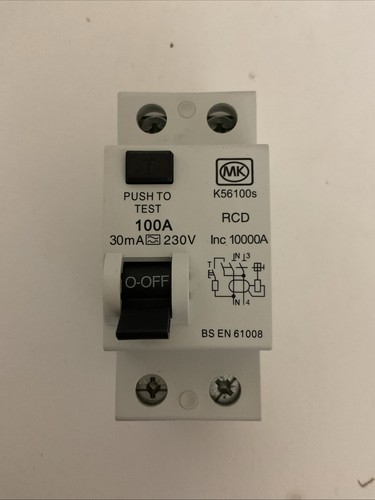 100a 30ma double pole rcd - 100a,