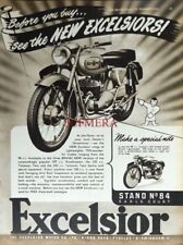EXCELSIOR Range of Motor Cycles Vintage Advert #2 : Original 1954 Print 671/30