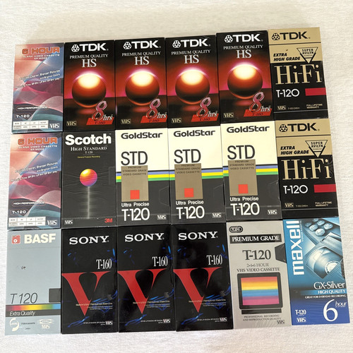 Maxell tdk blank vhs - maxell,