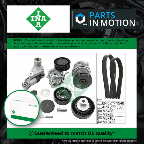 Water pump aux belt kit - pump, fits