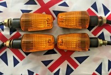 ✨✨ SUZUKI BANDIT GSF650 GSF1250 BIKE INDICATORS BLACK BODY x 4 FULL SET BULB  ✨✨