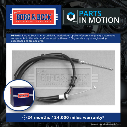 Handbrake cable rear left - handbrake,