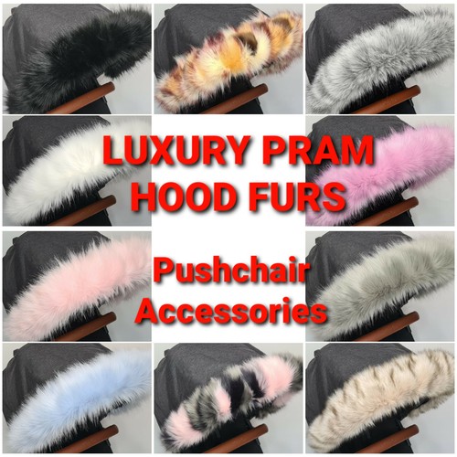 Luxury faux fur pram - luxury, hood