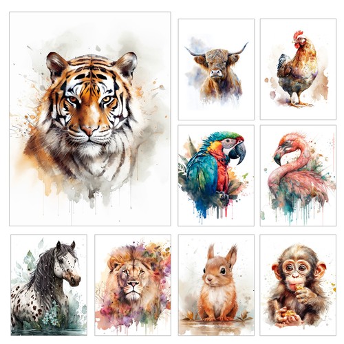 Animals wall art metal print - animals,