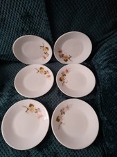 A Set Of 6  Vintage JaJ Pyrex Autumn Glory Plates With Faded Pattern