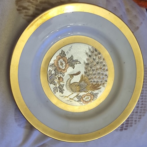 Ceramic plate white gold - &,