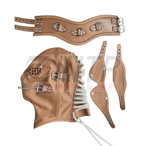 Genuine leather hood - genuine, mask