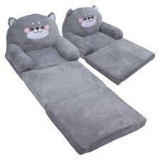 2-in-1 Kids Sofa Cartoon Gray