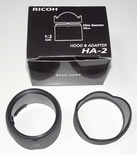, with instruction , RICOH genuine hood & adapter HA-2 5500 CAPLIO GX100 GX200