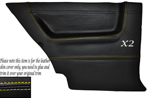 Yellow stitch rear - stitch, door