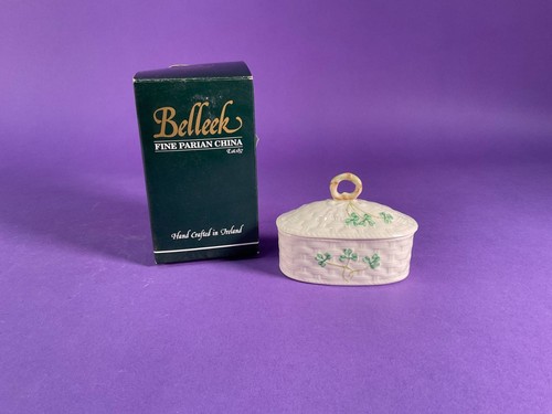 Belleek shamrock trinket - shamrock,