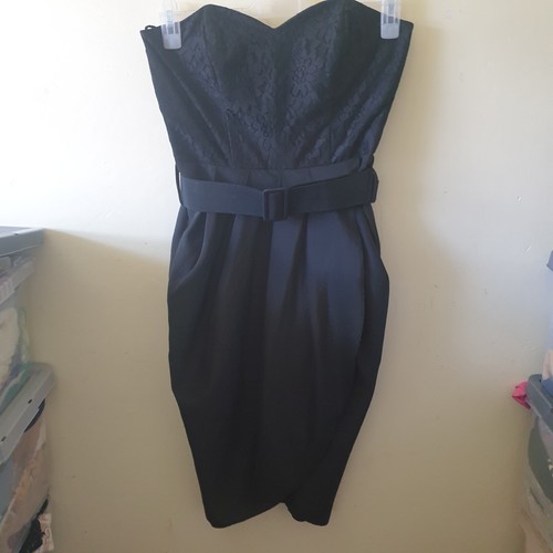 Vintage 80s black lace - 80s, dress
