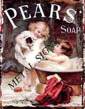 PEARS SOAP bathroom,toilet metal wall sign pub,bar shed garage cafe shop art tin