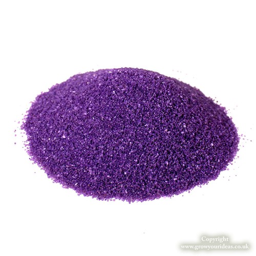 Purple coloured sand - purple,