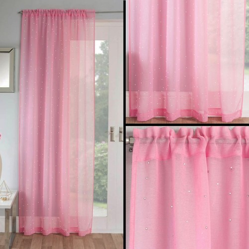 Pink sparkling sequin voile - pink,