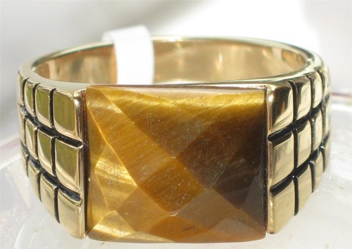Mens gold topaz ring brown