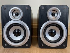 Hitachi Bookshelf Speakers 2 Way Black 20W 4 Ohm Hi-Fi Stereo AXM898U
