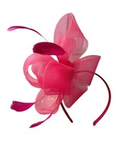 Ladies Net & Feather Looped Fascinator Wedding Races Prom On Clip And Headband