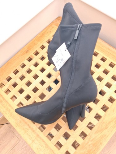 Zara black fabric - high, heeled