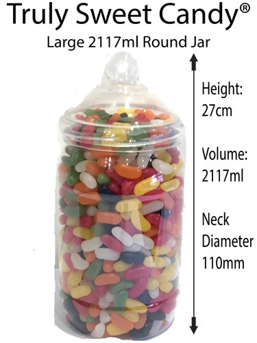 Large plastic storage jars - large,
