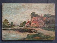 Old Antique Oil Painting On