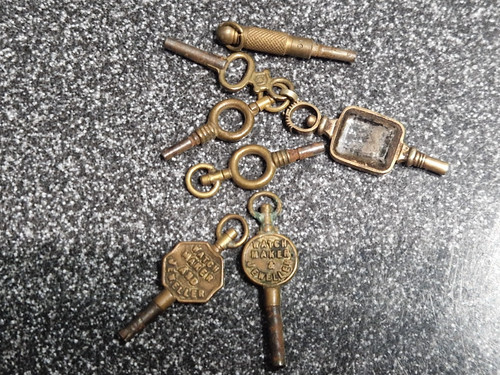 Pocket watch winding keys - watch,
