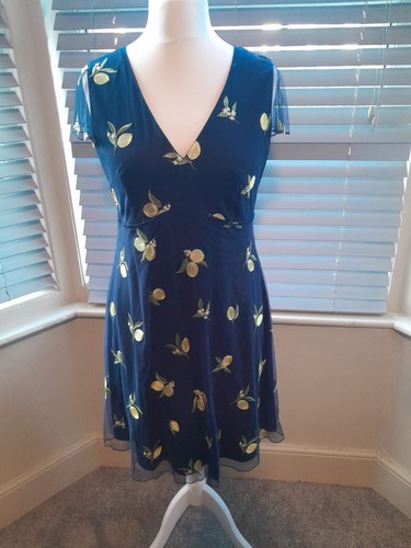 Monsoon blue floral - dress, size