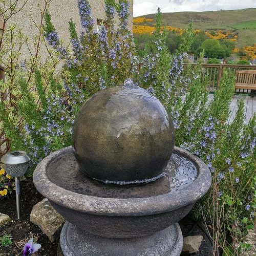 Stone ball sphere - ball, garden