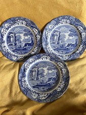 3 x Spode Blue & White Dinner Plates 10.5inches 