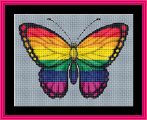 Rainbow butterfly gay - gay, pride