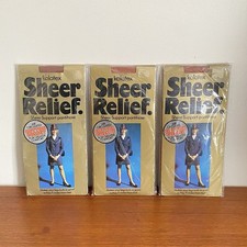 3X PAIRS Vintage 60s KOLOTEX Sheer Relief QANTAS Air HOSTESS Nylon PANTYHOSE