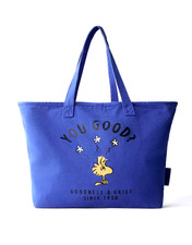 NEW ZARA "Vintage Washed Denim Indigo Style" Tote Shopper Bag Snoopy Peanuts