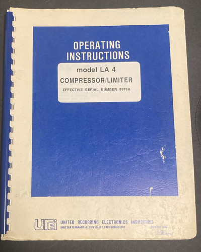 Urei compressor limiter - urei, compressor/limiter