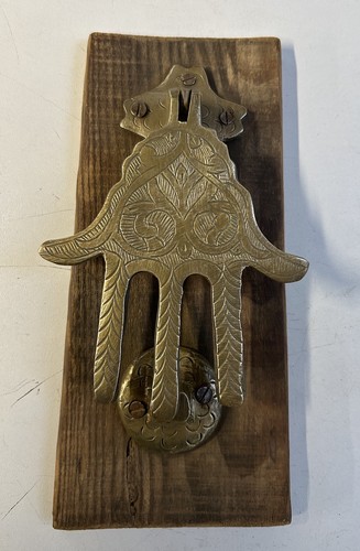 Vintage brass hamsa hand - brass, of