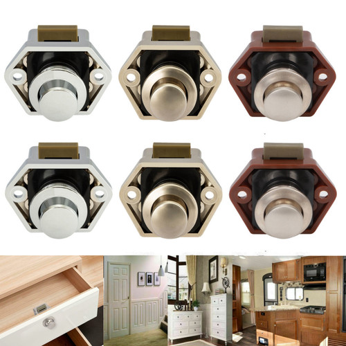 Push button cabinet lock - button,