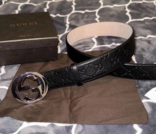 Authentic Gucci Black Leather
